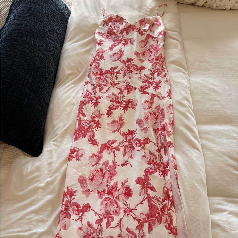 Floral Pink Midi Dress